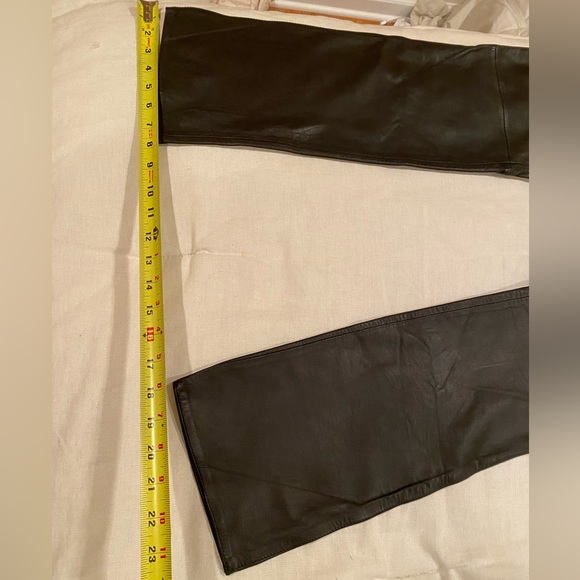 Leather pants size 6 chocolate brown color - Picture 3 of 8